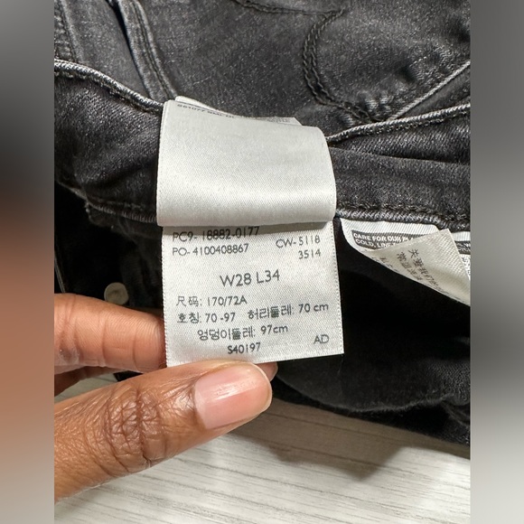 Levi's 721 Skinny Jeans High Rise Pre-owned Dark Grey Wash 28x34 - Picture 9 of 9